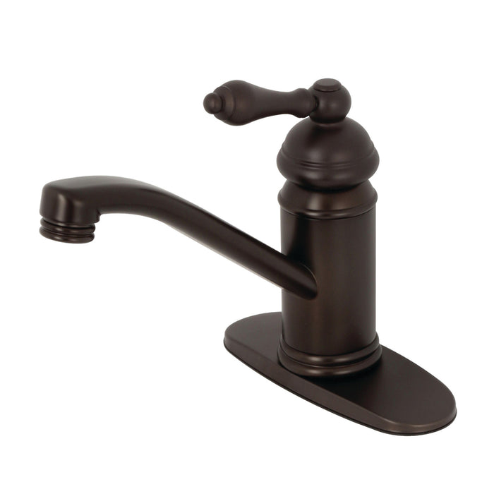 Vintage KS3405AL Single-Handle 1-Hole Deck Mount Bathroom Faucet with Push Pop-Up, Oil Rubbed Bronze