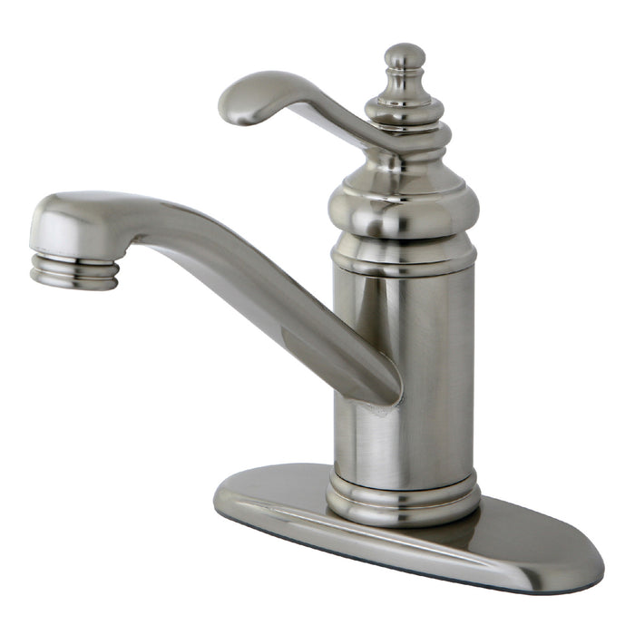 Templeton KS3408TL Single-Handle 1-Hole Deck Mount Bathroom Faucet with Push Pop-Up, Brushed Nickel