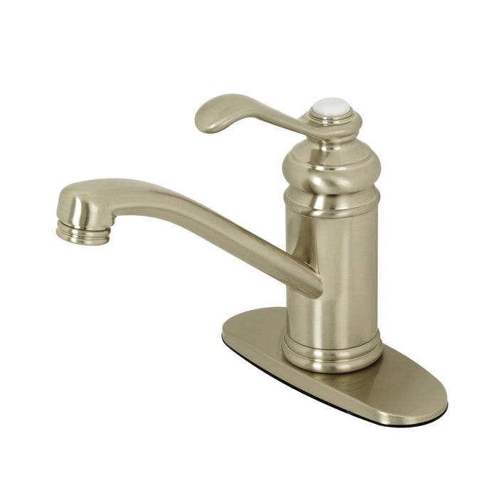 Templeton KS3408TPL Single-Handle 1-Hole Deck Mount Bathroom Faucet with Push Pop-Up, Brushed Nickel