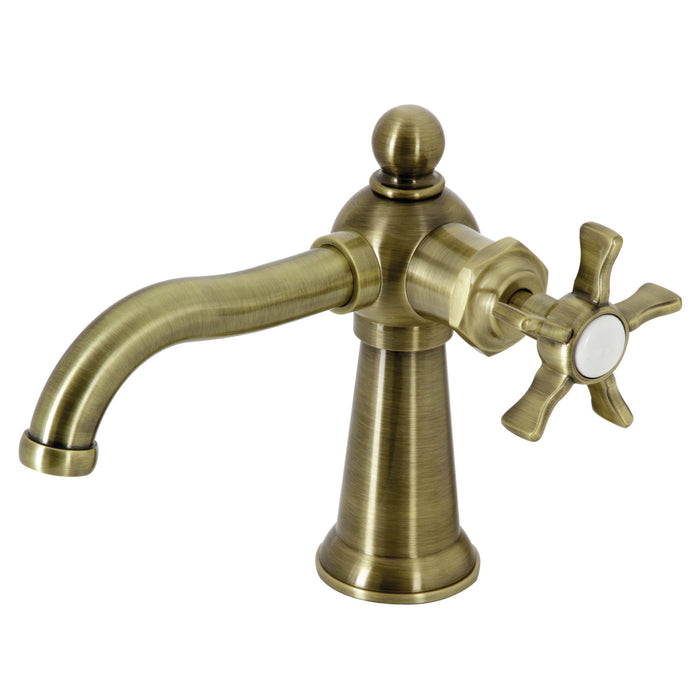 Kingston Heirloom KS3543NX - Hamilton One-Handle 1-Hole Bathroom Faucet with Push Pop-Up Drain, Antique Brass