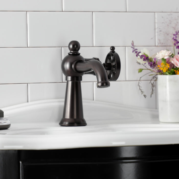 Belknap KS3545RX Single-Handle 1-Hole Deck Mount Bathroom Faucet with Push Pop-Up, Oil Rubbed Bronze