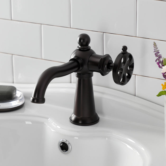 Belknap KS3545RX Single-Handle 1-Hole Deck Mount Bathroom Faucet with Push Pop-Up, Oil Rubbed Bronze