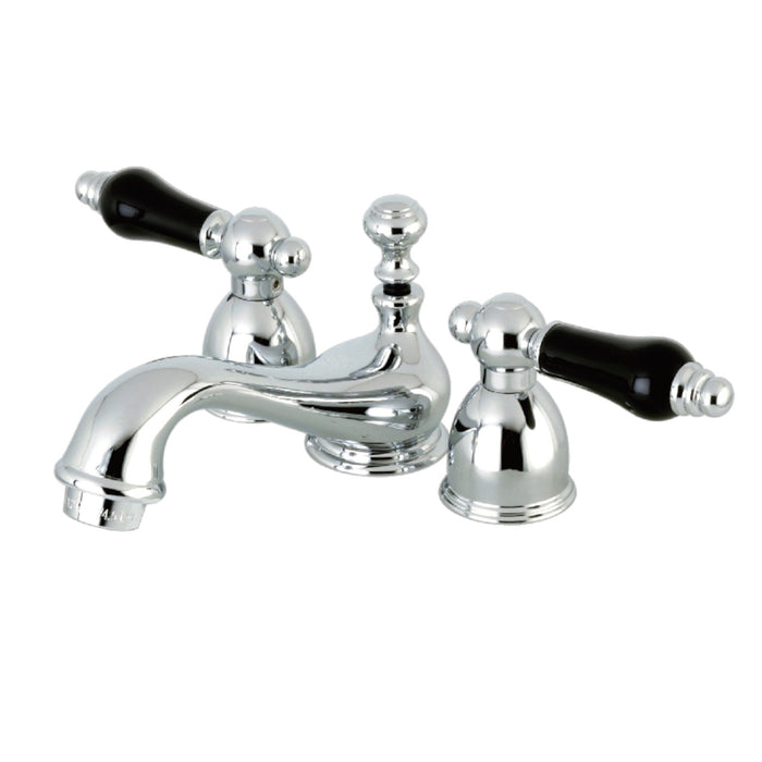 Duchess KS3951PKL Two-Handle 3-Hole Deck Mount Mini-Widespread Bathroom Faucet with Brass Pop-Up, Polished Chrome