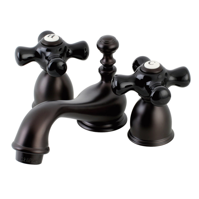 Duchess KS3955PKX Two-Handle 3-Hole Deck Mount Mini-Widespread Bathroom Faucet with Brass Pop-Up, Oil Rubbed Bronze