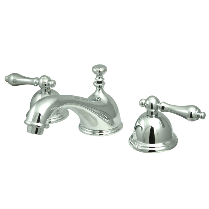 Restoration KS3961AL Two-Handle 3-Hole Deck Mount Widespread Bathroom Faucet with Brass Pop-Up, Polished Chrome