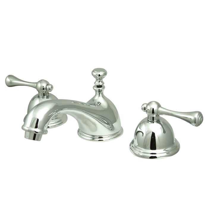 Vintage KS3961BL Two-Handle 3-Hole Deck Mount Widespread Bathroom Faucet with Brass Pop-Up, Polished Chrome