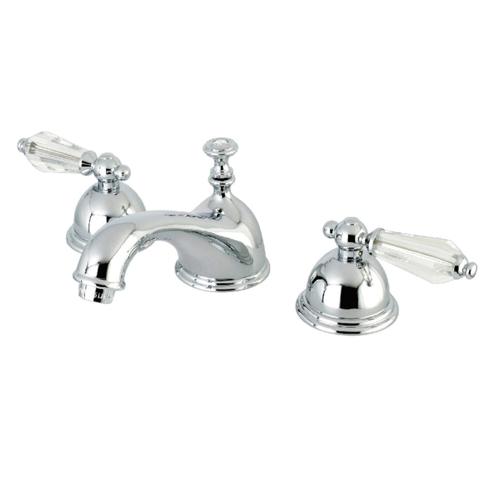 Wilshire KS3961WLL Two-Handle 3-Hole Deck Mount Widespread Bathroom Faucet with Brass Pop-Up, Polished Chrome