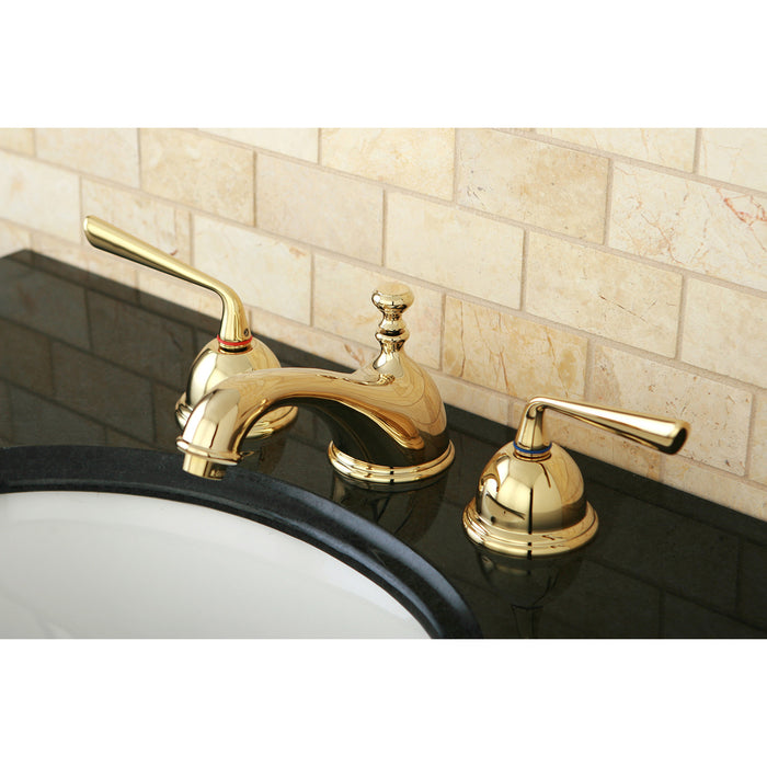 Silver Sage KS3962ZL Two-Handle 3-Hole Deck Mount Widespread Bathroom Faucet with Brass Pop-Up, Polished Brass
