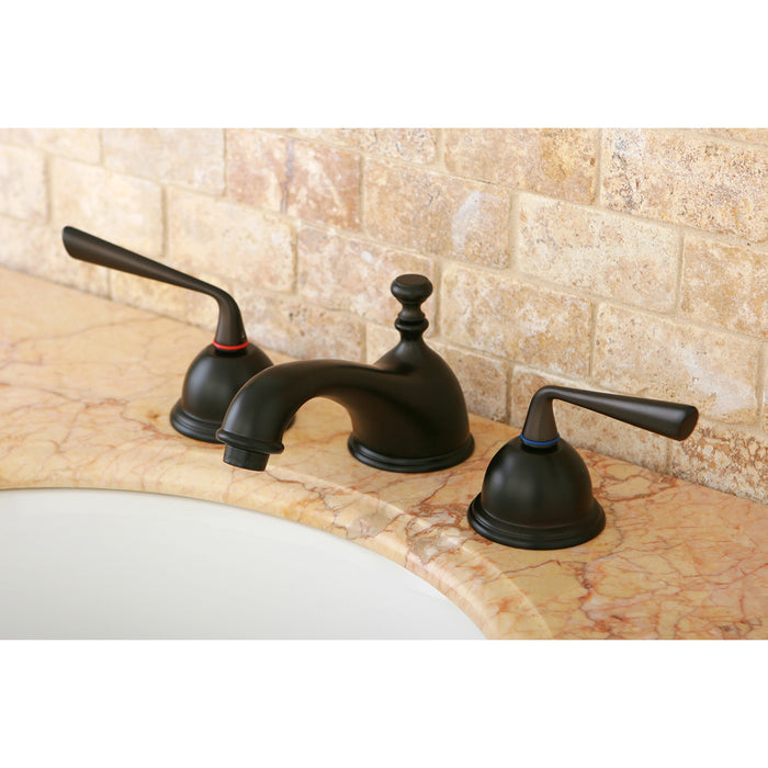 Silver Sage KS3965ZL Two-Handle 3-Hole Deck Mount Widespread Bathroom Faucet with Brass Pop-Up, Oil Rubbed Bronze