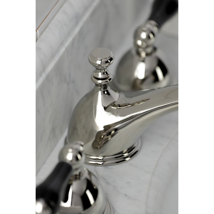 Duchess KS3966PKL Two-Handle 3-Hole Deck Mount Widespread Bathroom Faucet with Brass Pop-Up, Polished Nickel