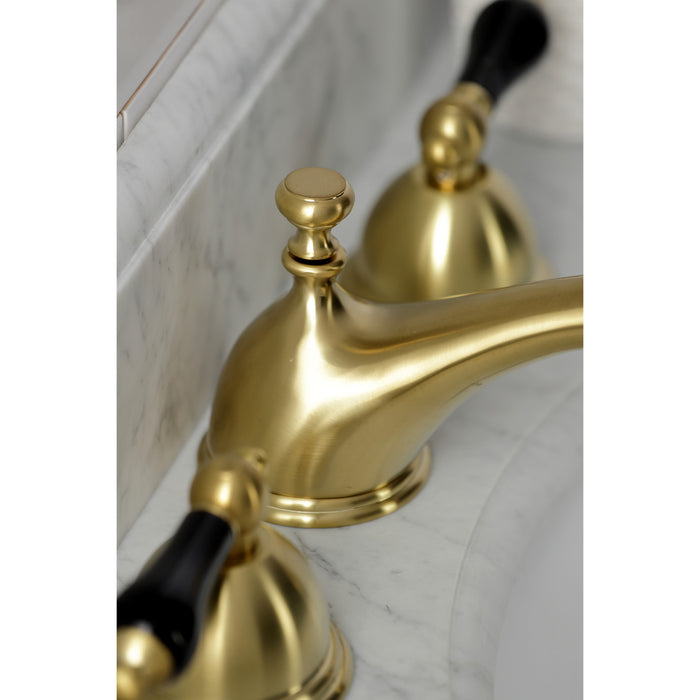 Duchess KS3967PKL Two-Handle 3-Hole Deck Mount Widespread Bathroom Faucet with Brass Pop-Up, Brushed Brass