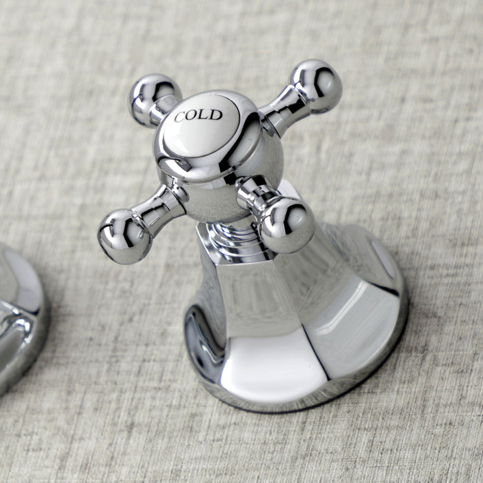 Kingston Tulare KS4021BX - Metropolitan Two-Handle 3-Hole Wall Mount Roman Tub Faucet, Polished Chrome