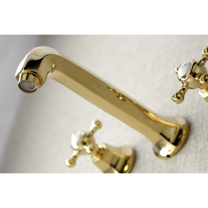 Metropolitan KS4022BX Two-Handle 3-Hole Wall Mount Roman Tub Faucet, Polished Brass