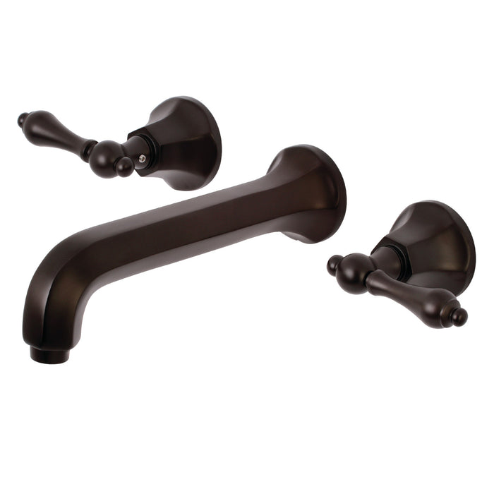 Kingston Tulare KS4025AL - Metropolitan Two-Handle 3-Hole Wall Mount Roman Tub Faucet, Oil Rubbed Bronze
