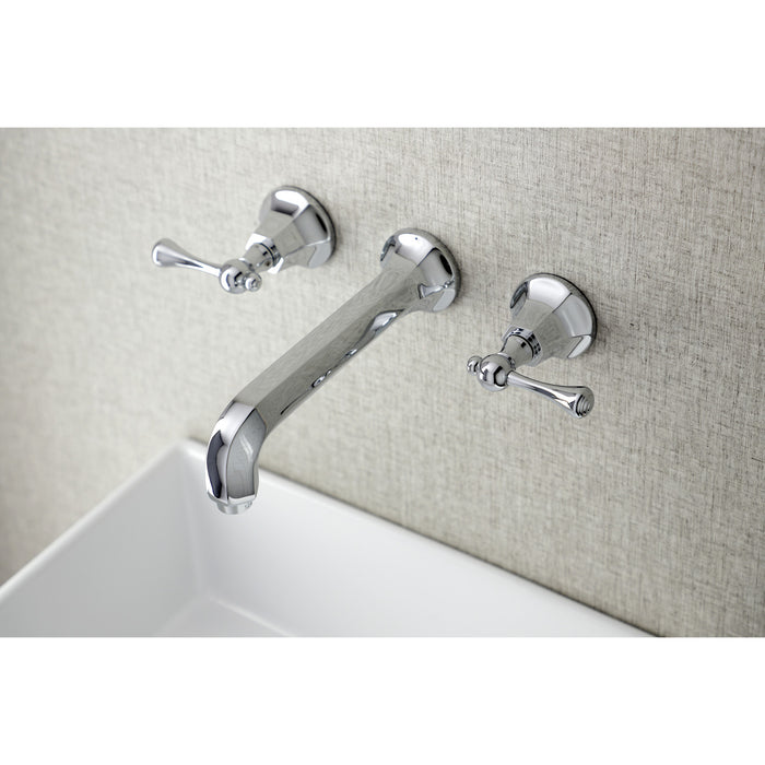Metropolitan KS4121BL Two-Handle 3-Hole Wall Mount Bathroom Faucet, Polished Chrome