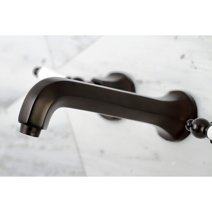 Metropolitan KS4125PL Two-Handle 3-Hole Wall Mount Bathroom Faucet, Oil Rubbed Bronze