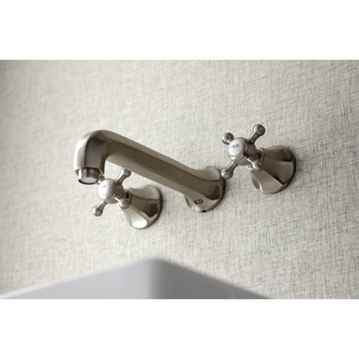 Metropolitan KS4128BX Two-Handle 3-Hole Wall Mount Bathroom Faucet, Brushed Nickel