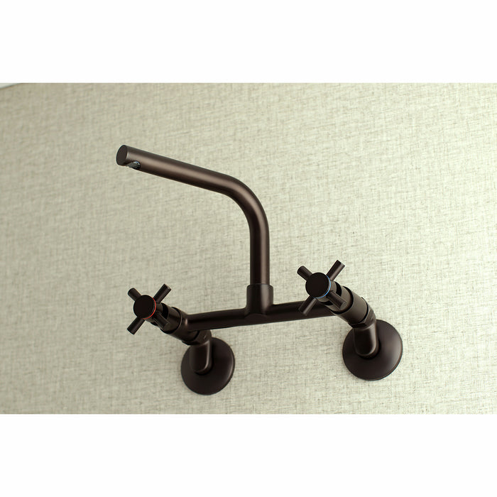 Kingston Sona KS412ORB - Concord Two-Handle 2-Hole Wall Mount Kitchen Faucet, Oil Rubbed Bronze
