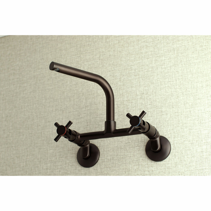 Concord KS412ORB Two-Handle 2-Hole Wall Mount Kitchen Faucet, Oil Rubbed Bronze