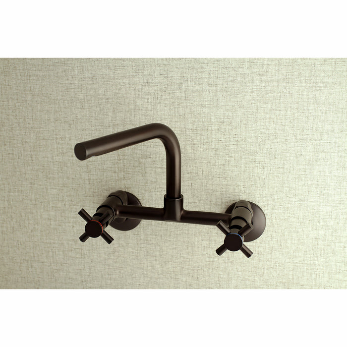 Kingston Sona KS412ORB - Concord Two-Handle 2-Hole Wall Mount Kitchen Faucet, Oil Rubbed Bronze