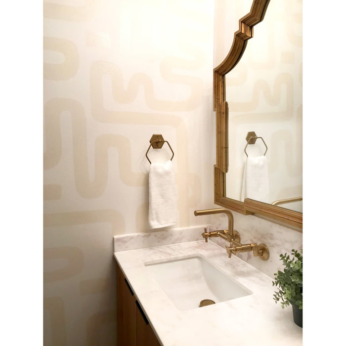 Concord KS412SB Two-Handle 2-Hole Wall Mount Kitchen Faucet, Brushed Brass