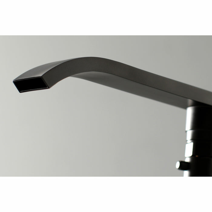 Executive KS4130QLL Single-Handle 1-Hole Freestanding Tub Faucet with Hand Shower, Matte Black