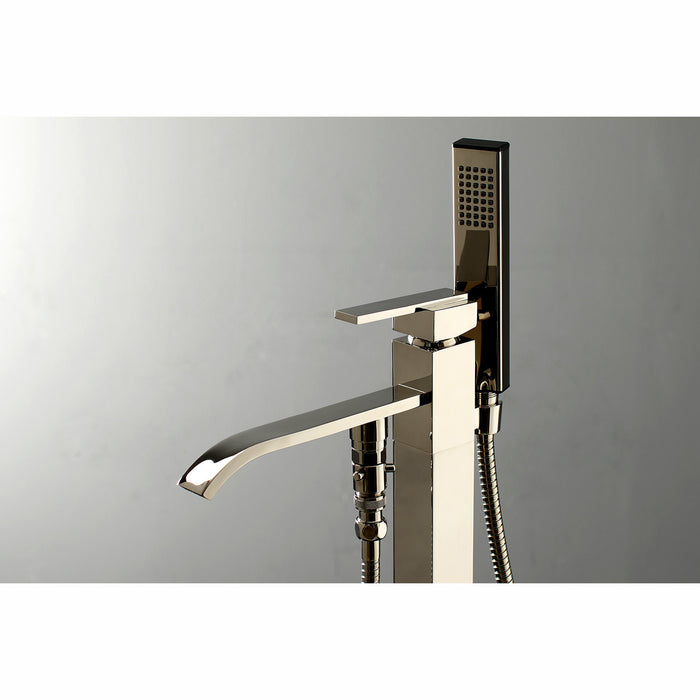 Executive KS4136QLL Single-Handle 1-Hole Freestanding Tub Faucet with Hand Shower, Polished Nickel