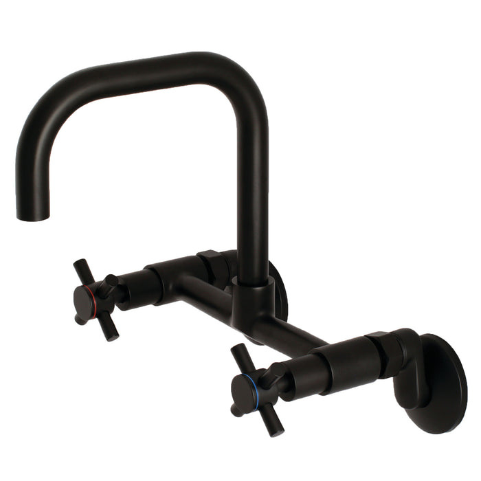 Concord KS413MB Two-Handle 2-Hole Wall Mount Kitchen Faucet, Matte Black