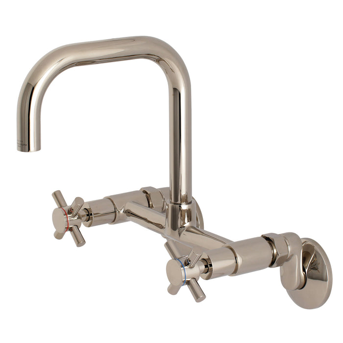 Kingston Sona KS413PN - Concord Two-Handle 2-Hole Wall Mount Kitchen Faucet, Polished Nickel