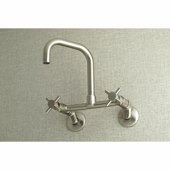 Concord KS413SN Two-Handle 2-Hole Wall Mount Kitchen Faucet, Brushed Nickel