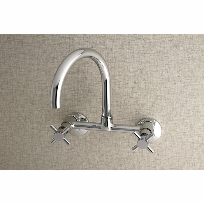 Concord KS414C Two-Handle 2-Hole Wall Mount Kitchen Faucet, Polished Chrome