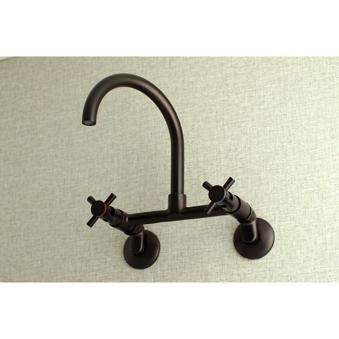 Concord KS414ORB Two-Handle 2-Hole Wall Mount Kitchen Faucet, Oil Rubbed Bronze
