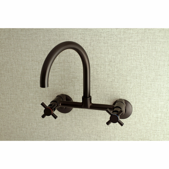 Concord KS414ORB Two-Handle 2-Hole Wall Mount Kitchen Faucet, Oil Rubbed Bronze