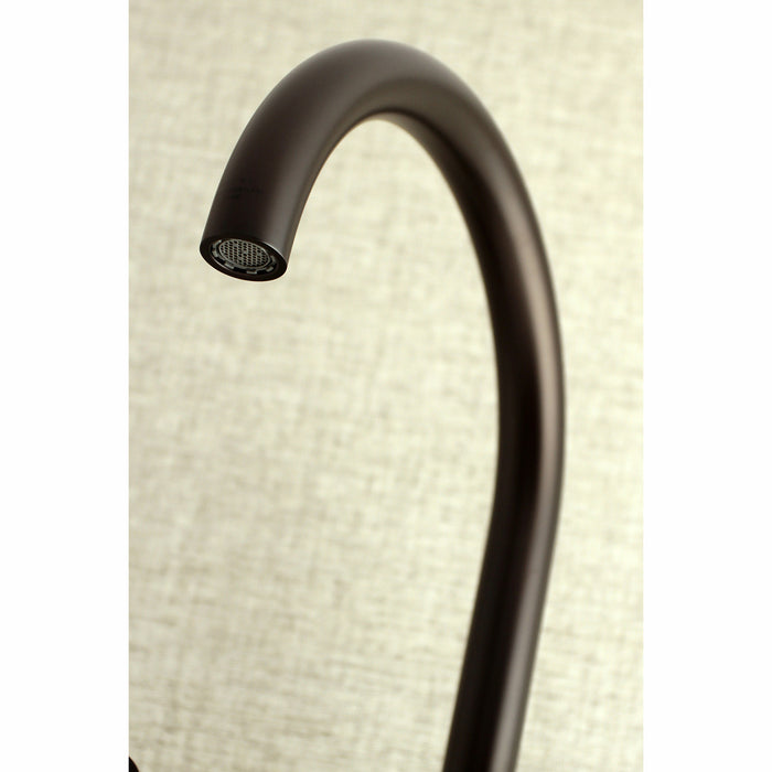 Concord KS414ORB Double-Handle 2-Hole Wall-Mount Bridge Kitchen Faucet, Oil Rubbed Bronze