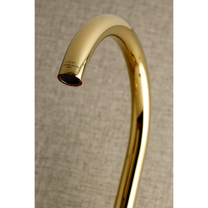 Kingston Sona KS414PB - Concord Two-Handle 2-Hole Wall Mount Kitchen Faucet, Polished Brass