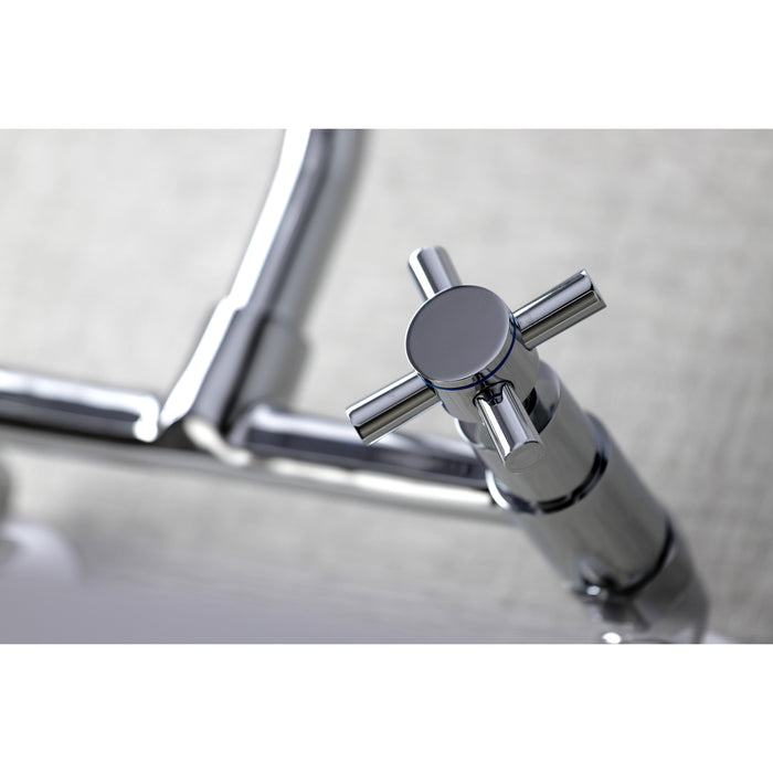 Concord KS423C Two-Handle 2-Hole Wall Mount Kitchen Faucet, Polished Chrome
