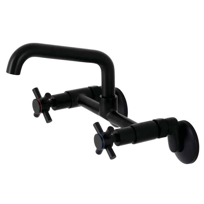 Concord KS423MB Two-Handle 2-Hole Wall Mount Kitchen Faucet, Matte Black