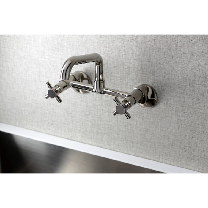 Concord KS423PN Two-Handle 2-Hole Wall Mount Kitchen Faucet, Polished Nickel