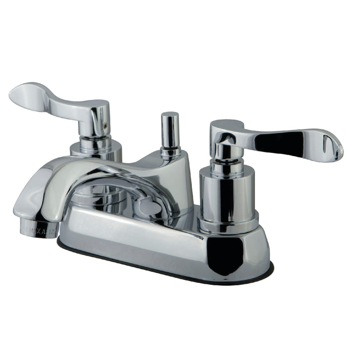 KS4261DFL Two-Handle 3-Hole Deck Mount 4" Centerset Bathroom Faucet with Brass Pop-Up, Polished Chrome