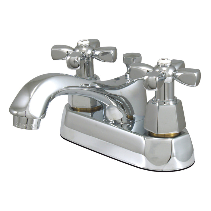 Metropolitan KS4261HX Two-Handle 3-Hole Deck Mount 4" Centerset Bathroom Faucet with Brass Pop-Up, Polished Chrome