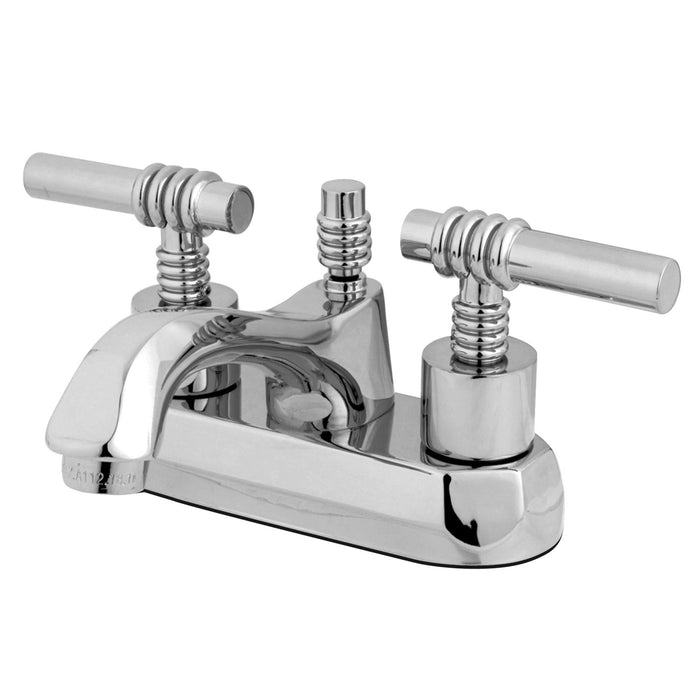 KS4261ML Two-Handle 3-Hole Deck Mount 4" Centerset Bathroom Faucet with Brass Pop-Up, Polished Chrome