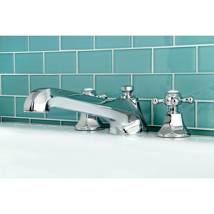 Kingston Tulare KS4301BX - Metropolitan Two-Handle 3-Hole Deck Mount Roman Tub Faucet, Polished Chrome