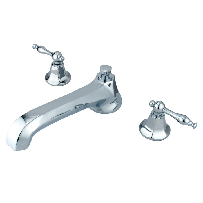 Kingston Tulare KS4301NL - Metropolitan Two-Handle 3-Hole Deck Mount Roman Tub Faucet, Polished Chrome