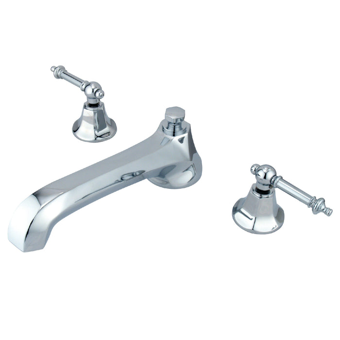 Kingston Tulare KS4301TL - Metropolitan Two-Handle 3-Hole Deck Mount Roman Tub Faucet, Polished Chrome