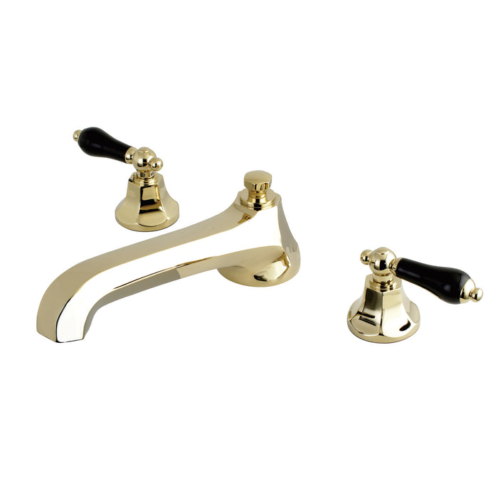 Kingston Tulare KS4302PKL - Duchess Two-Handle 3-Hole Deck Mount Roman Tub Faucet, Polished Brass