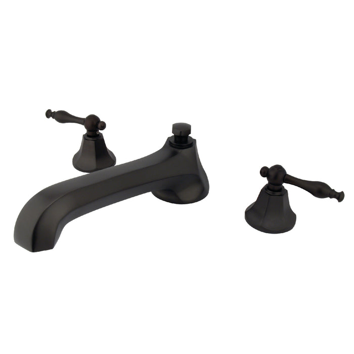 Kingston Tulare KS4305NL - Metropolitan Two-Handle 3-Hole Deck Mount Roman Tub Faucet, Oil Rubbed Bronze