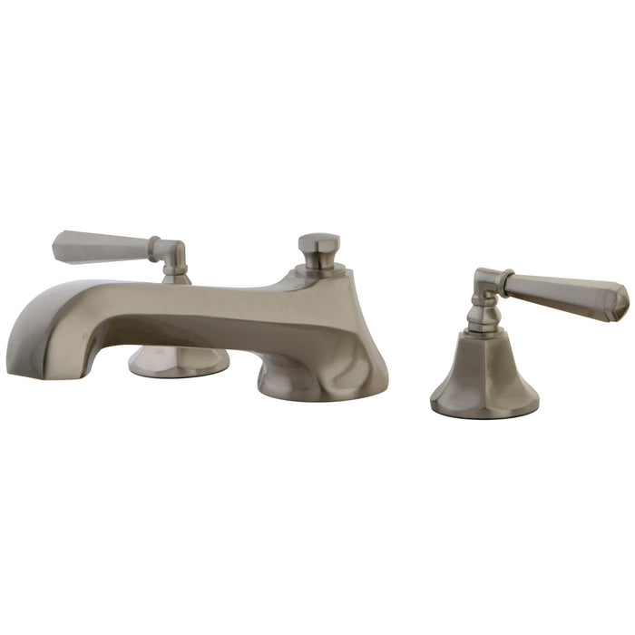 Kingston Tulare KS4308HL - Metropolitan Two-Handle 3-Hole Deck Mount Roman Tub Faucet, Brushed Nickel