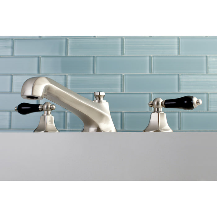 Kingston Tulare KS4308PKL - Duchess Two-Handle 3-Hole Deck Mount Roman Tub Faucet, Brushed Nickel