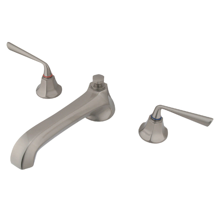 Silver Sage KS4308ZL Two-Handle 3-Hole Deck Mount Roman Tub Faucet, Brushed Nickel