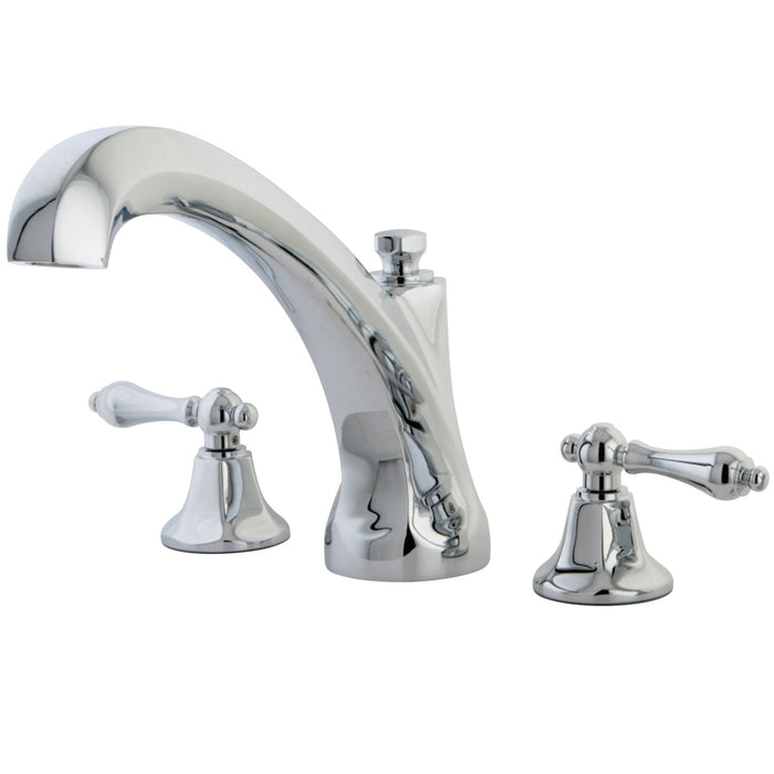 Kingston Tulare KS4321AL - Metropolitan Two-Handle 3-Hole Deck Mount Roman Tub Faucet, Polished Chrome